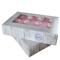 Boîte de 36 x 25 x 8 cm pour gâteau Pure - 2 unités