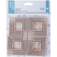 Cornières en carton de 1,5, 2, 2,5 et 3 mm rose - Artis decor - 8 unités