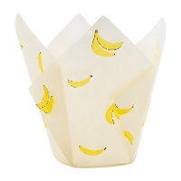 Capsules de papier en forme de tulipe pour muffins à la banane - PME - 24 unités