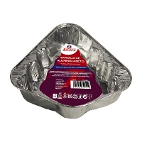 Récipient jetable en forme de sapin de Noël de 21,5 x 17,2 x 3 cm - 2 unités