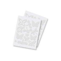 Papillons autocollants 3D en mousse - 2 feuilles