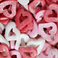 Sprinkles en forme de coeurs creux de 60 g - Azucren