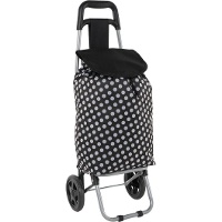 Chariot de courses pliant 33 L à pois