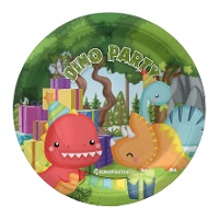 Assiettes de collection Dino Party de 18 cm - 8 unités