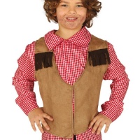 Gilet indien ou cow-boy à franges pour enfants