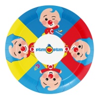 Plim Plim Assiettes Clown 18 cm - 8 unités