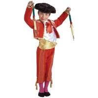 Costume de torero rouge et or pour enfants