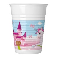 Tasses licorne et château 200 ml - 8 pcs.