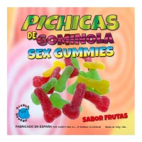Gummies en forme de pénis aromatisés aux fruits avec sucre - 125g