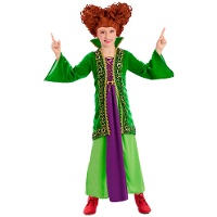Costume de sorcière de Salem vert pour fille