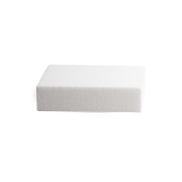 Base carrée en polystyrène, 15 x 15 x 5 cm - Decora