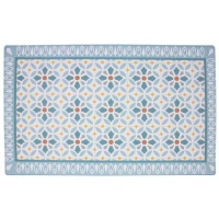 Tapis de cuisine 75 x 45 cm bleu clair Hydraulique