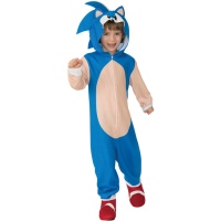 Costume Sonic avec fermeture éclair pour enfants