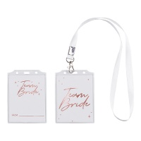 Lanyard de l'équipe de la mariée - 4 unités