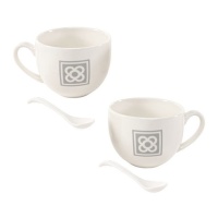 Tasse à café Panot 265 ml avec cuillère - 2 pcs.