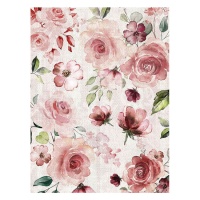 Papier de riz rose corail 29,7 x 42 cm - Artis decor - 1 pc.