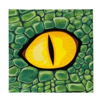 Serviettes de table oeil de dinosaure 16,5 x 16,5 - 30 pcs.