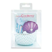 Capsules pour cupcakes et pics Sirenas - Scrapcooking - 24 pcs.