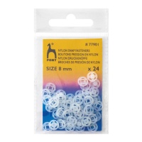 Boutons-pression en nylon de 0,8 cm - Pony - 24 paires