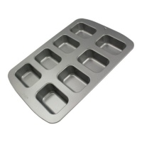 Moule rectangulaire en acier 37,3 x 26,1 x 3,6 cm - PME - 8 cavités