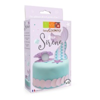 Gaufrettes découpées en forme de sirène - Scrapcooking - 15 unités