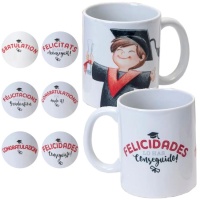Tasse graduée pour garçon de 325 ml Félicitations, tu as réussi - 1 pc.