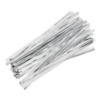 Fermetures de sacs plaquées argent - Wilton - 50 pcs.