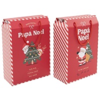 Boîte cadeau de 35 x 24 x 11 cm de Père Noël avec poignées - 1 unité