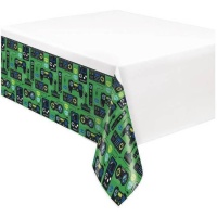 Nappe pour jeux vidéo verte et blanche 1,37 x 2,13 m