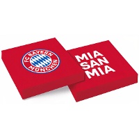 Serviettes du FC Bayern Munich de 16,5 x 16,5 cm - 20 unités