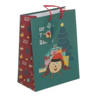 Sac cadeau Tió de Nadal de 32 x 26 x 10 cm