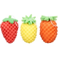 Éponge de bain 3D aux fruits assortis - 1 pc.