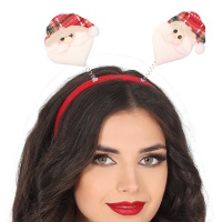 Bandeau de Noël avec bonnet à carreaux