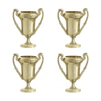 Mini coupes championnes en or - 4 pcs.