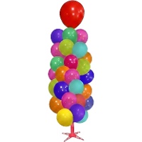 Colonne pour ballons avec base triangulaire de 1,75 m - 14 pièces - Liragram
