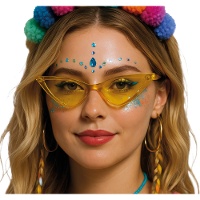 Lunettes rétro jaunes