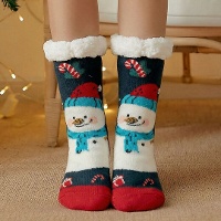 Chaussettes bonhomme de neige - pointure 36-42 - 1 paire