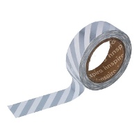 Washi tape à rayures métalliques 10 m - 1 unité