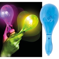 Maraca lumineuse LED 15 cm - 1 unité