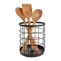 Porte-ustensiles de cuisine noir 17,5 cm - iDesign