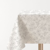 Nappe 2,50 x 1,45 m avec fleurs et feuilles