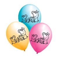 Ballons en latex Peppa Pig - lot de 6