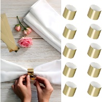 Anneau pour serviette en papier doré - 10 unités