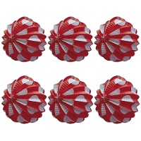 Lampions sphériques en papier à pois de 22 cm - lot de 12