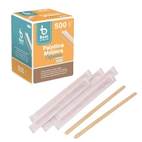 Mélangeurs en bois pour café - 14 cm, emballés individuellement - 500 unités