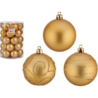 Boules de Noël brillantes de 6 cm - 30 unités