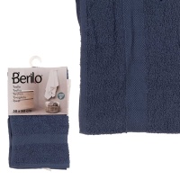50 x 30 cm serviette unie bleu foncé