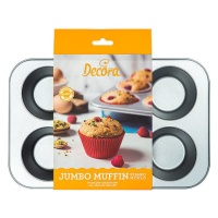 Moule à muffins en acier 34 x 22 cm - Decora - 6 cavités