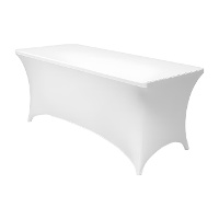Housse élastique blanche pour table - 1,80 x 0,76 x 0,75 m