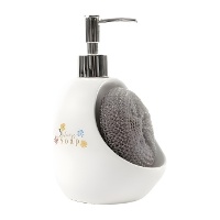 Distributeur de savon avec éponge Fleurs